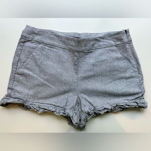 LOFT dress short. Size 4. Grey with ruffle hem.